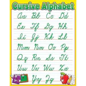  Chart Cursive Alphabet Toys & Games