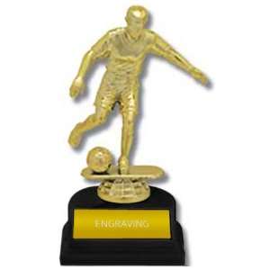   Trophies Award BLACK BASE/GOLD BRASS PLATE 6 Custom Soccer TROPHY