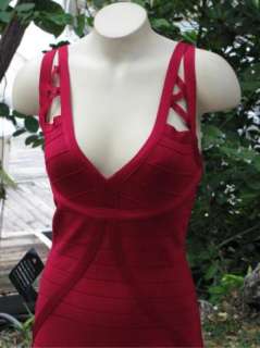   dress BANDAGE red stretch Bodycon Dress CURVY CRISS CROS 185057  