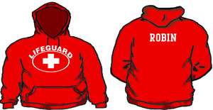 Lifeguard Hoodie Custom Name & # Medic Cross Life Guard Hooded 