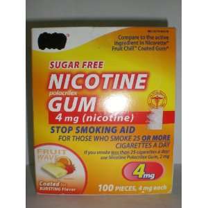  CVS Nicotine Gum 4mg Coated Fruit Wave Health & Personal 