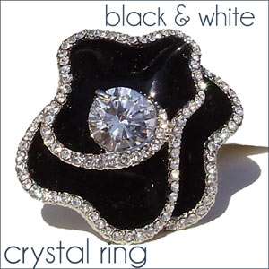 Swarovski Crystal Ring Size 6 9 Fashion Womens Jewelry Elegant Flower 