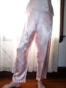 Vintage Slick High Gloss Bridal Satin Silky Lounge Pant  