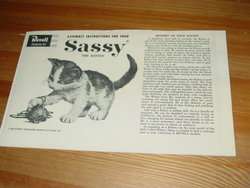 Vintage 1959 REVELL Sassy The Kitten MODEL KIT with BOX  