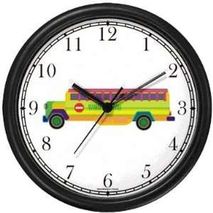 Multi Colored School Bus Wall Clock by WatchBuddy 