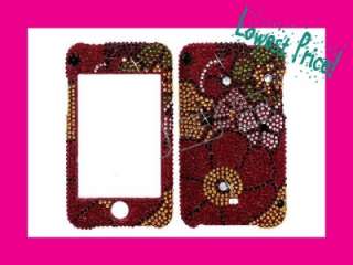 Flower BLING CRYSTAL COVER CASE 4 APPLE iPOD TOUCH 2/3  