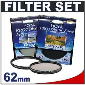  Hoya Pro1 Digital 62mm TWO Multi Coated Glass Filters Kit with Hoya 