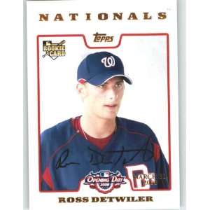  2008 Topps Opening Day GOLD #200 Ross Detwiler RC 