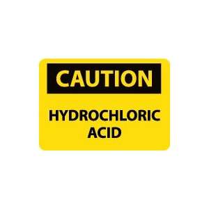  OSHA CAUTION Hydrochloric Acid Safety Sign