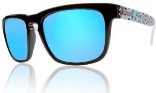 New Electric Sunglasses Knoxville Powder Splatter/Grey Blue Chrome 