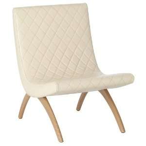  Danforth Ivory Quilted Leather Chair
