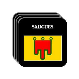  Auvergne   SAUGUES Set of 4 Mini Mousepad Coasters 