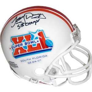 Tony Dungy Indianapolis Colts Autographed SB XLI Mini Helmet with SB 