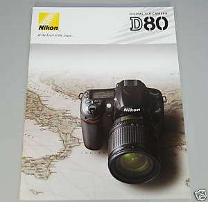 Nikon D80 Factory Product Brochure FREE S/H  