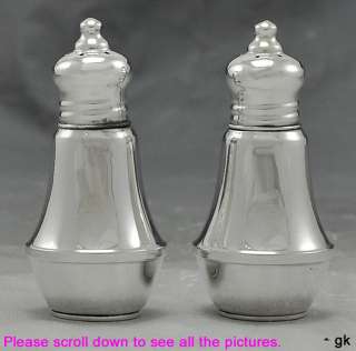   Duchin Creation Sterling Silver & Glass Salt & Pepper Shakers  