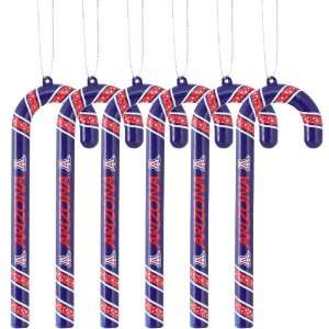 Arizona Wildcats 6 Pack Team Color Candy Cane Ornaments  