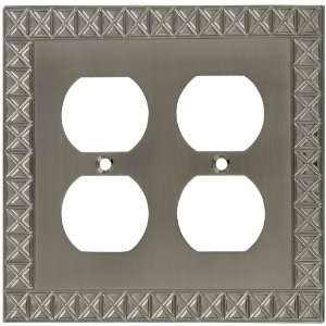 Stanley Home Designs V8047 Pinnacle Double Duplex Wall Plate, Satin 