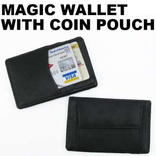 Leather Money Cards Holder Safely Pocket Magic Wallet  