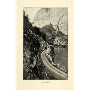  1901 Print Saetersdalen Norway Otter River Mountains Road 
