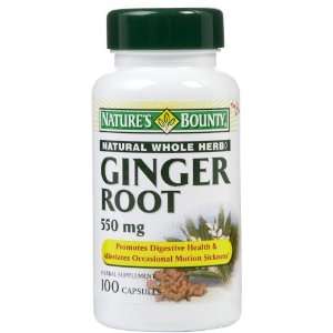  Natures Bounty Ginger Root 550 mg Caps Health & Personal 