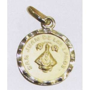  San Juan de los Lagos 10KT Gold Baptism Medal, 10 mm, with 