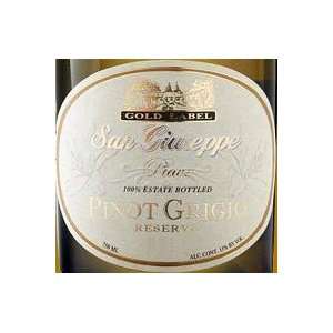 San Giuseppe Pinot Grigio Reserve Gold Label 2010 750ML
