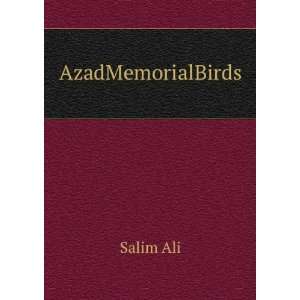  AzadMemorialBirds Salim Ali Books