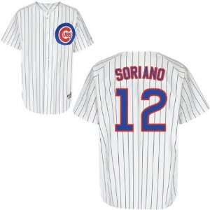  Mens Chicago Cubs #12 Alfonso Soriano Home Replica Jersey 