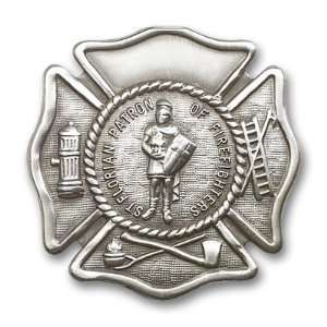 Florian Visor Clip, Shield, Patron Saint of (Patronage) Fireman, Fire 