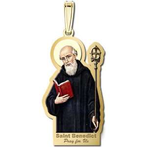 Saint Benedict Outlined Medal Color Jewelry