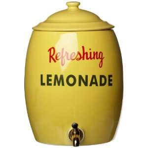Twos Company Refreshing Lemonade Decanter Holds 10 Liters   Ceramic 