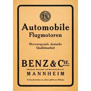  1915 Ad Benz Automobile Aircraft Motors Engines Mechanical 