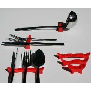   Red) Silverware Rest Set, 12 pcs, 4 Place Settings