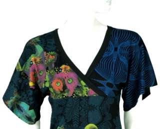 NEW $128 Desigual Floral Printed Kimono Tunic Dress Small S 4  