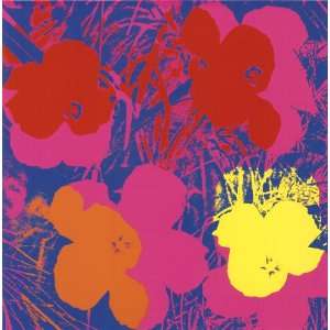 Andy Warhol 36W by 36H  Flowers, 1970 (Red, Yellow 