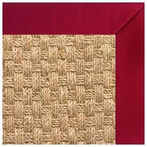  Seabasket Sisal Rug with Deep Red Designer Cotton Binding 