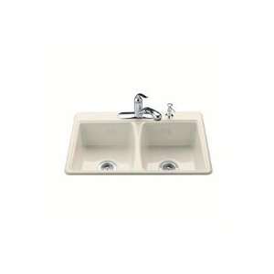  Kohler K 5815 4 Deerfield Self Rim Kitchen Sink, Almond 