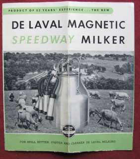 vintage delaval advertising magnetic milker brochure  