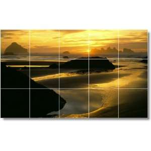  Sunset Picture Ceramic Tile Mural S010  18x30 using (15 