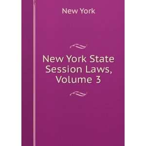  New York State Session Laws, Volume 3 New York Books