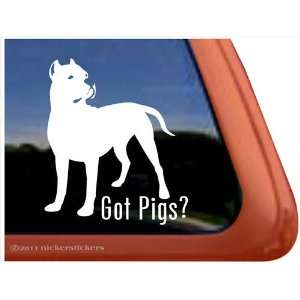  Got Pigs? Dogo Argentino Dog Vinyl Window Decal Dog 