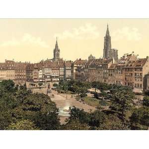   Place Strassburg Alsace Lorraine Germany 24 X 18.5 