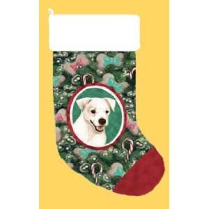  Jack Russell Terrier White Smooth Christmas Stocking 