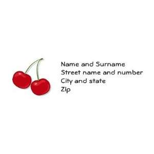  Delicious red cherries address labels (5 pack) Office 