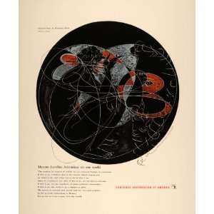  1951 CCA Hans Erni Marcus Aurelius Abstract Globe Print 