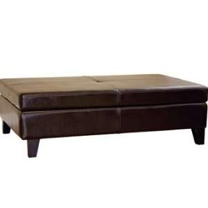  Baxton Studios Coolidge Ottoman in in Brown by Wholesale 