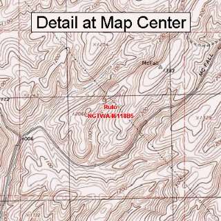  USGS Topographic Quadrangle Map   Rulo, Washington (Folded 
