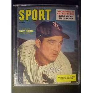 Billy Pierce Chicago White Sox Autographed October 1957 Sport Magazine