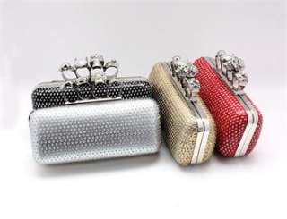 Brand New Fashion PUNK SKULL Head Knuckle /Evening Clutch Handbag Bags 