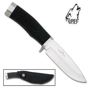  Timber Wolf Stainless Steel Skinner Knife w/ Rubber Handle 